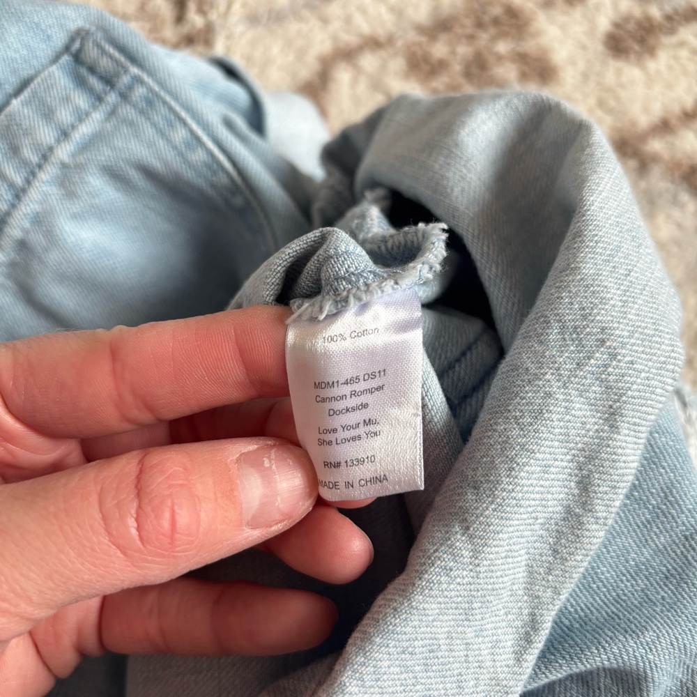 Show Me Your Mumu Cannon Romper in Dockside Denim Elastic Waistband Revolve - Picture 7 of 7